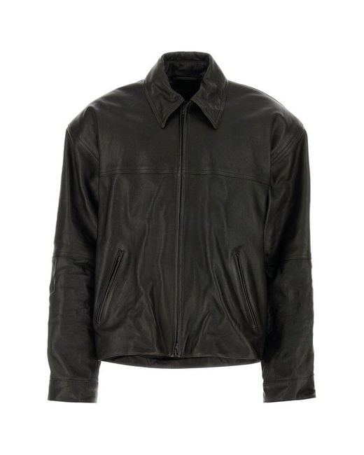 Mens balenciaga top leather jacket