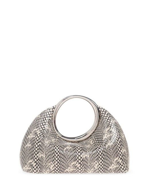 Jacquemus White Le Petit Calino Snakeskin Clutch Bag
