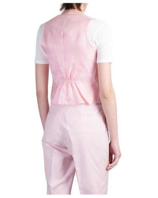 Tagliatore Pink Single Breasted Giselle Vest