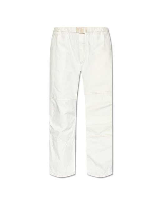 MM6 by Maison Martin Margiela White Trousers With Logo,