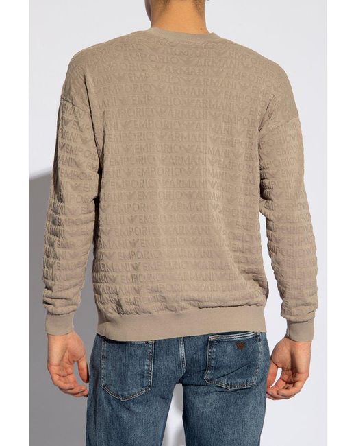 Emporio Armani Natural Monogrammed Sweater for men