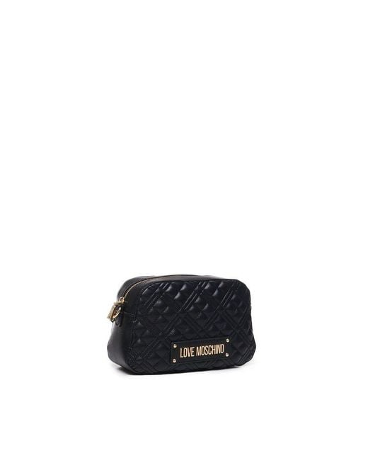 Love moschino quilted shop logo chain bag