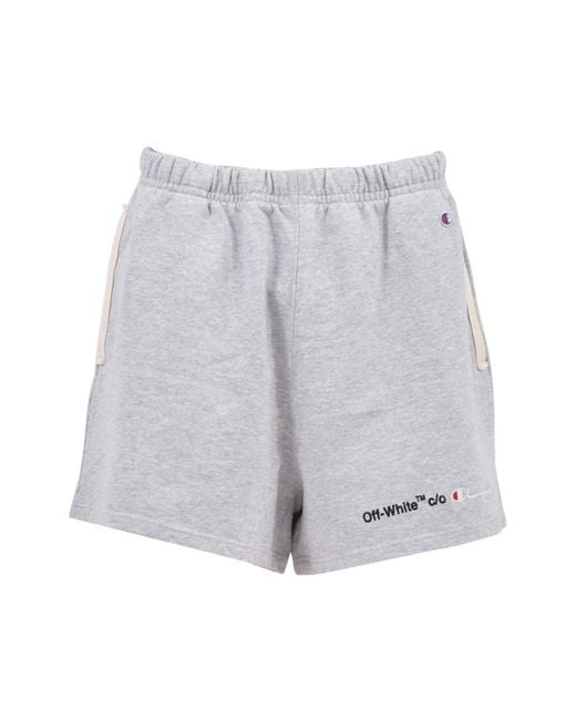 Off-White c/o Virgil Abloh X Champion Shorts in Gray | Lyst