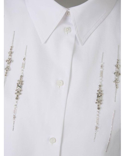 Givenchy White Cropped Cotton Shirt