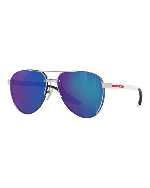 Prada Blue Aviator Sunglasses for men