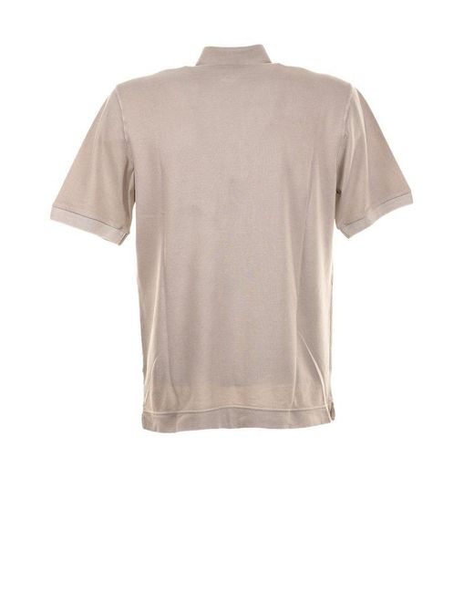 Circolo 1901 Short-sleeved Polo Shirt in Natural for Men | Lyst