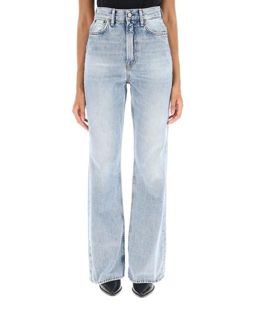 Acne Studios Mid-rise Bootcut Fit Jeans in Blue | Lyst