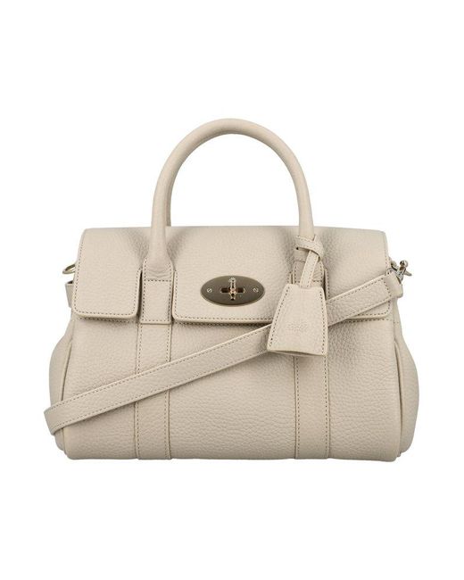 Mulberry Natural Small Bayswater Foldover Top Tote Bag