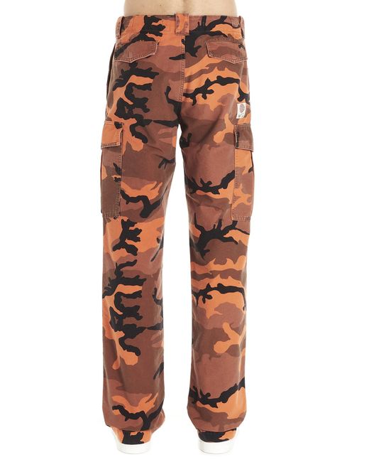 orange cargo pants camo