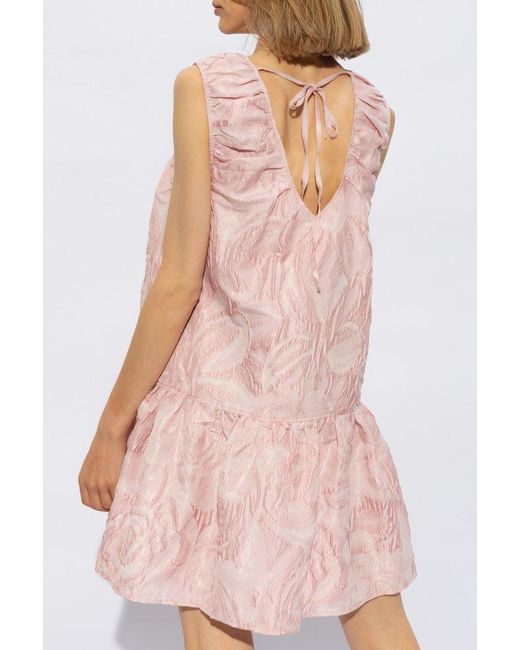 Ganni Pink Sleeveless Dress,
