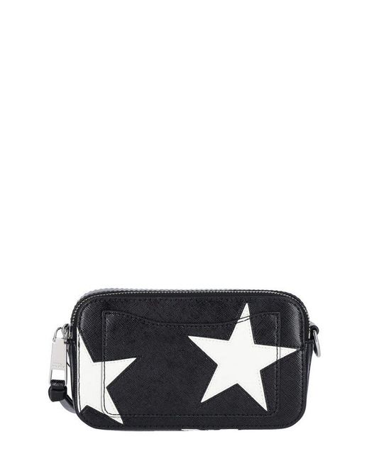 Marc Jacobs Black The Star Patchwork Snapshot Bag