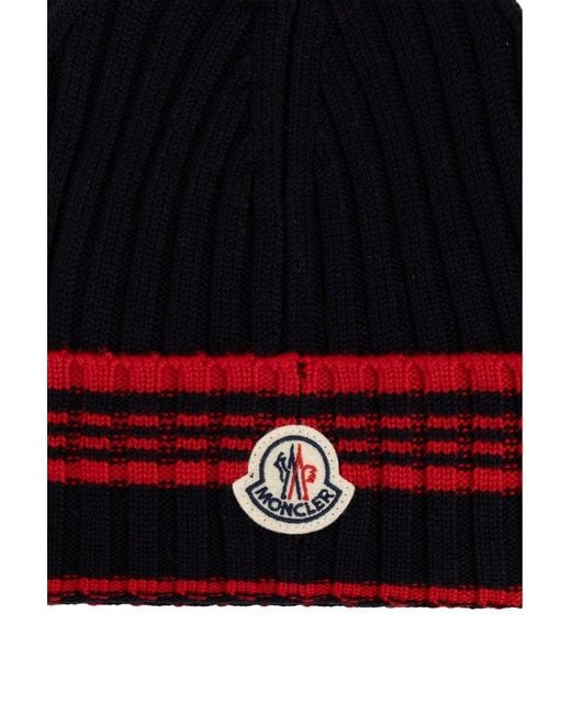Moncler Red Wool Beanie, for men