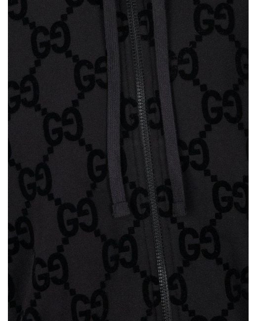 Gucci GG Monogrammed Zipup Jacket in Black Lyst