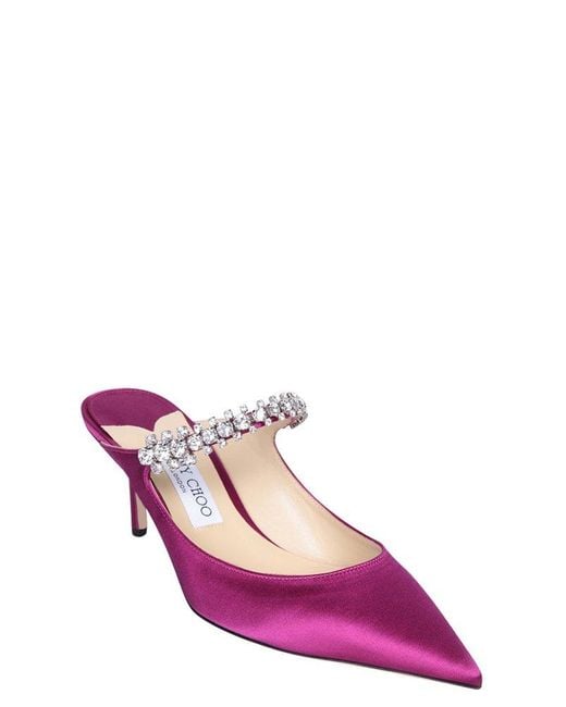Jimmy Choo Pink Bing 65 Slip-On Mules