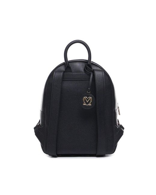 Love Moschino Blue Logo Plaque Backpack