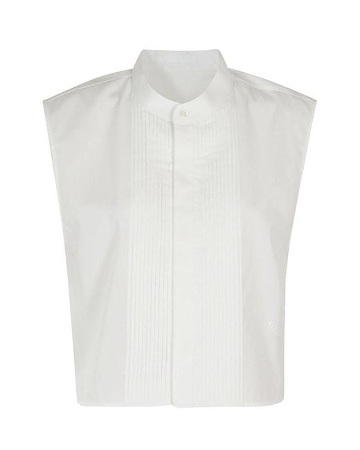 Helmut Lang White Sl Tux Shirt