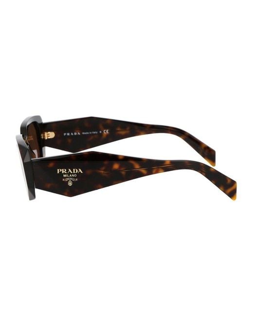 Prada Brown Pr 17ws Rectangle-frame Acetate Sunglasses