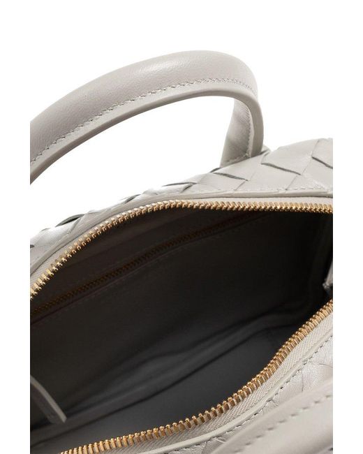Bottega Veneta Getaway Small Top Handle Bag in Grey | Lyst UK