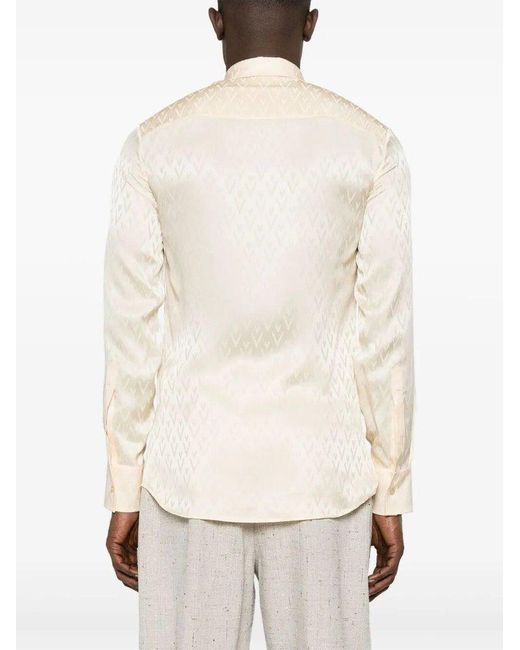 Valentino Natural Patterned Long Sleeve Shirt for men
