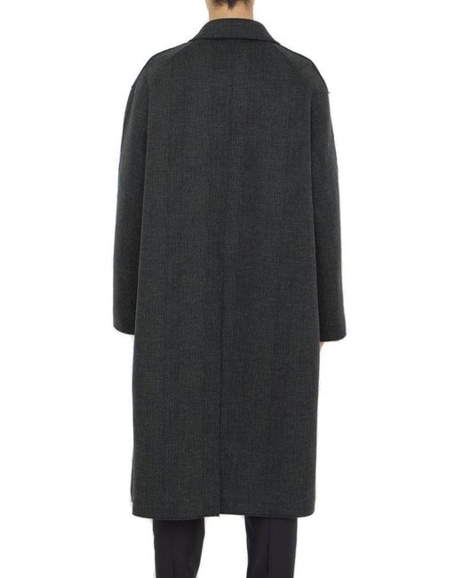 Dior Black Double-breasted Long-sleeved Coat for men