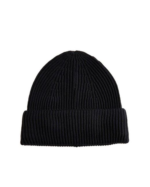 Roberto Collina Ribbed Knitted Beanie in Black for Men | Lyst