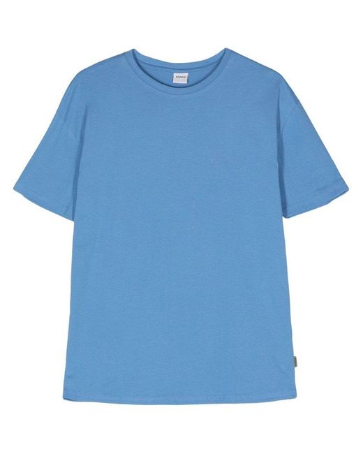 Aspesi Blue Short-sleeved Crewneck T-shirt for men