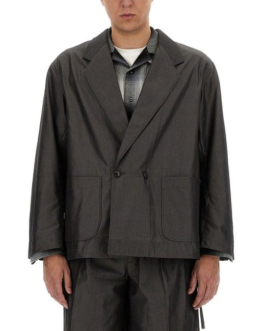 A.I.E. Black Relaxed Fit Oversize Jacket for men
