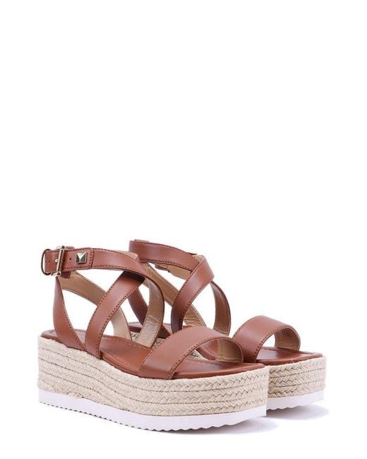 MICHAEL Michael Kors Pink Lowry Strappy Wedge Sandals