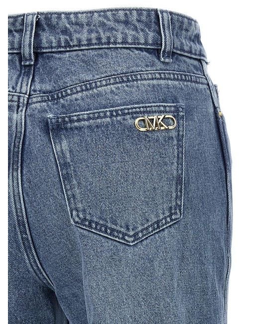 MICHAEL Michael Kors Crop Flare Jeans Light Blue Lyst UK