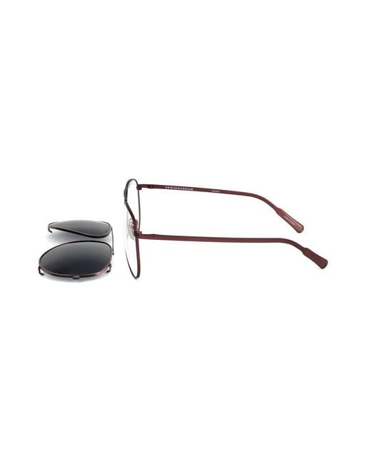 Linda Farrow Black X Kris Van Assche Pilot Frame Sunglasses for men