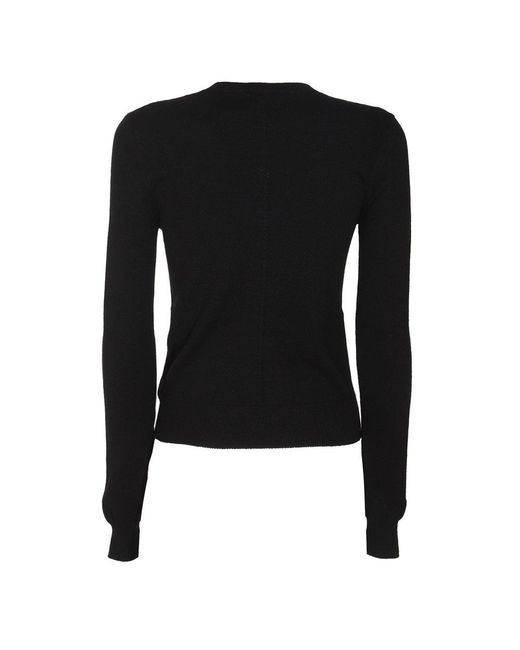 Saint Laurent Black Wool Knitwear
