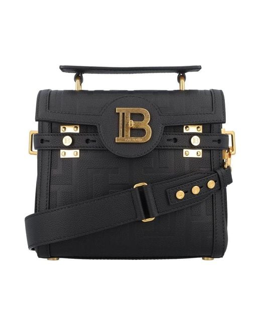 Balmain Black B-buzz 23 Monogrammed Tote Bag