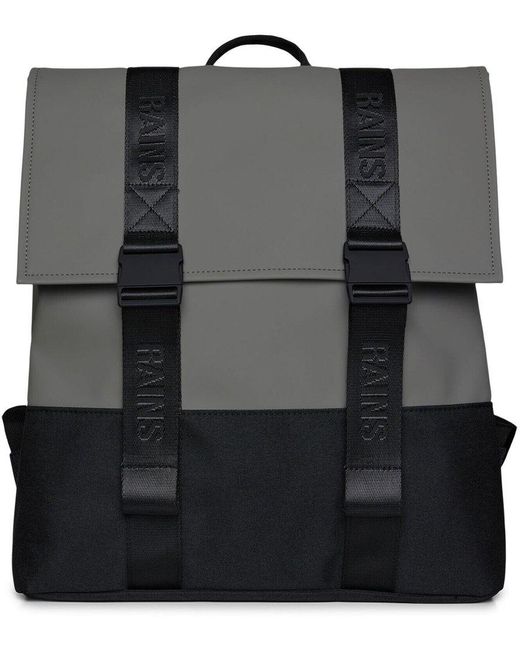 Rains Black Utility Backpack for men