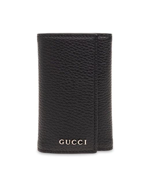 Gucci Black Leather Key Holder, for men