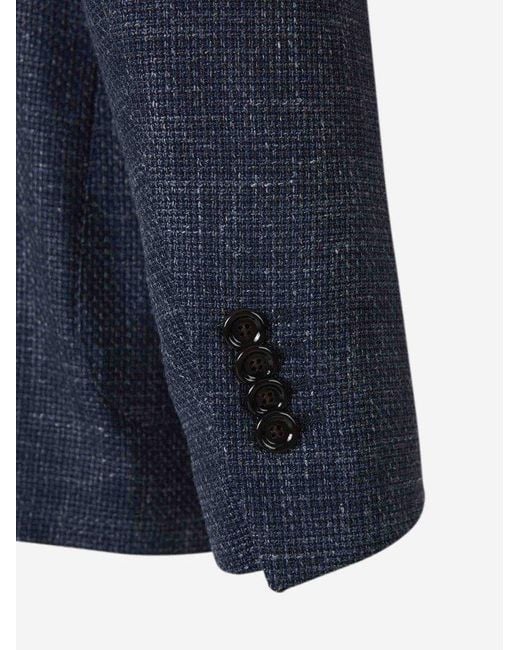 Lardini Blue Tailored Wool Blazer for men