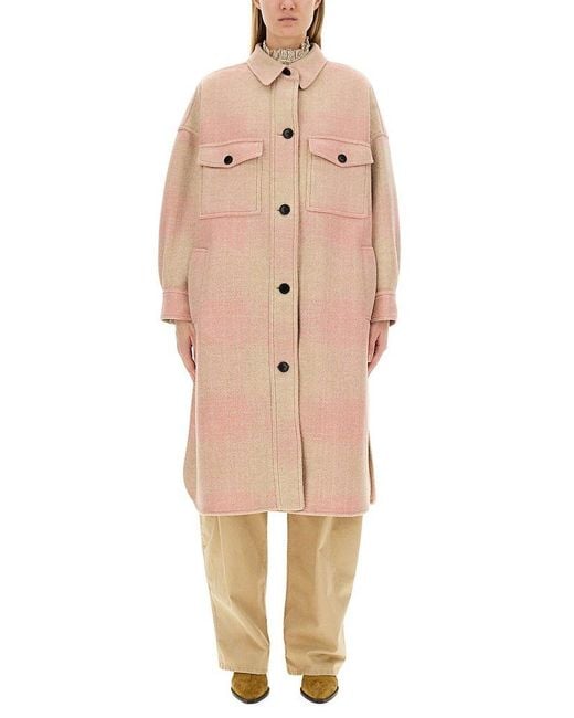 Isabel Marant Pink Fontizi Check Coat