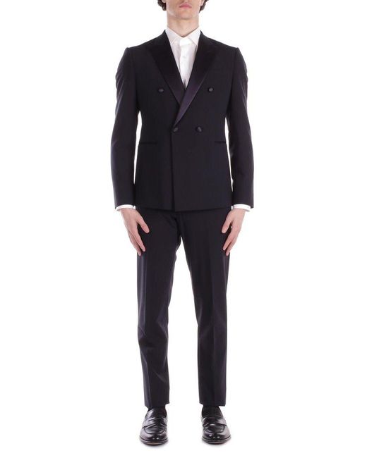 Emporio Armani Blue Two Piece Dinner Suit for men