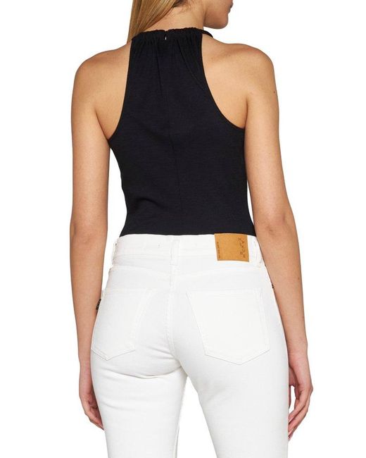 Wolford Blue Halter Neck Top