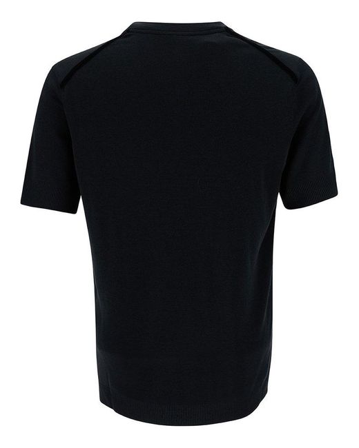 Tom Ford Black Crew-neck Knitted T-shirt for men