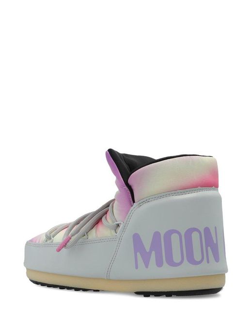 Moon Boot Purple Icon Tie Dye Snow Boots