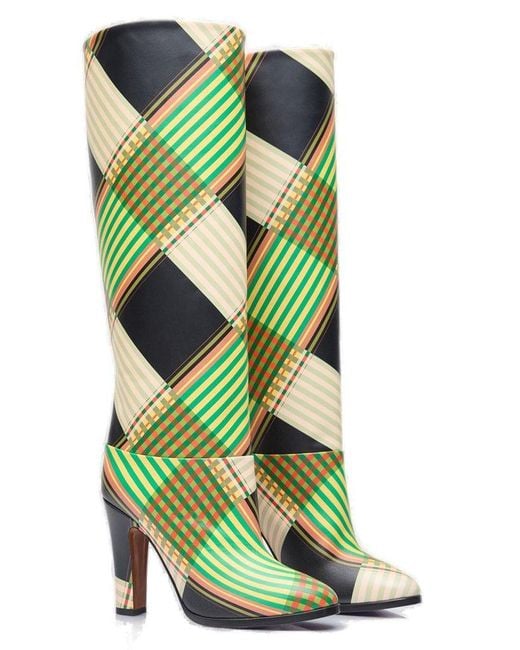 Vivienne Westwood Green Midas Pointed Toe Boots