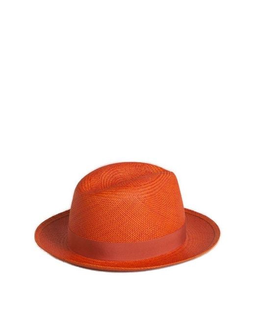 Borsalino Orange Panama Miglia Hat for men
