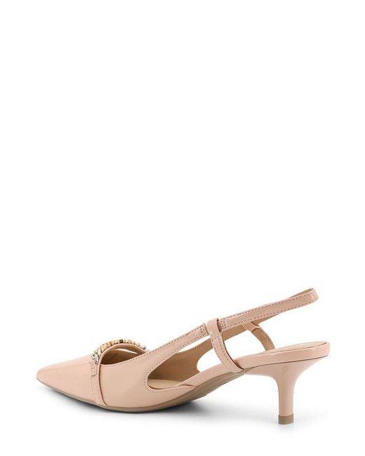 Pinko Pink Chain-Linked Slingback Pumps