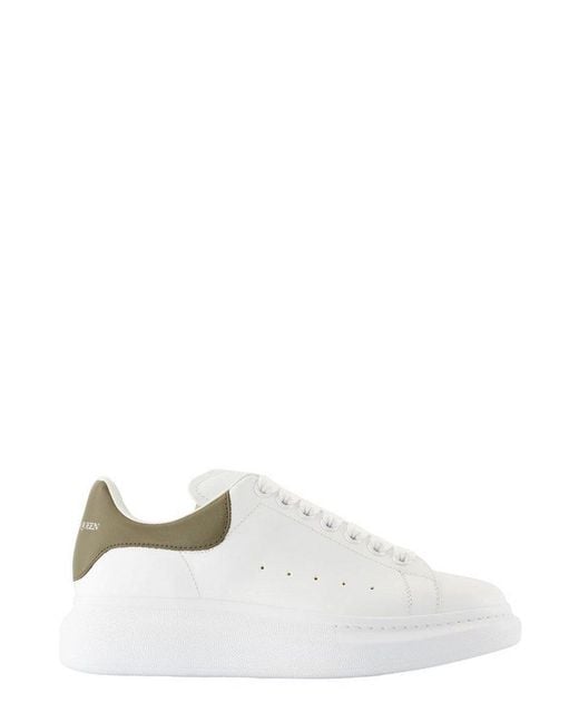 Alexander McQueen White Oversized Lace-Up Sneakers for men