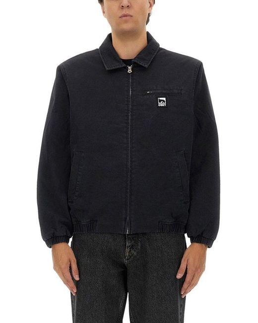 Obey Black Logo Emblem Sweater for men