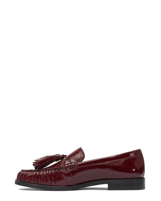 Alohas Red Marietta Onix Tassel Detailed Loafers