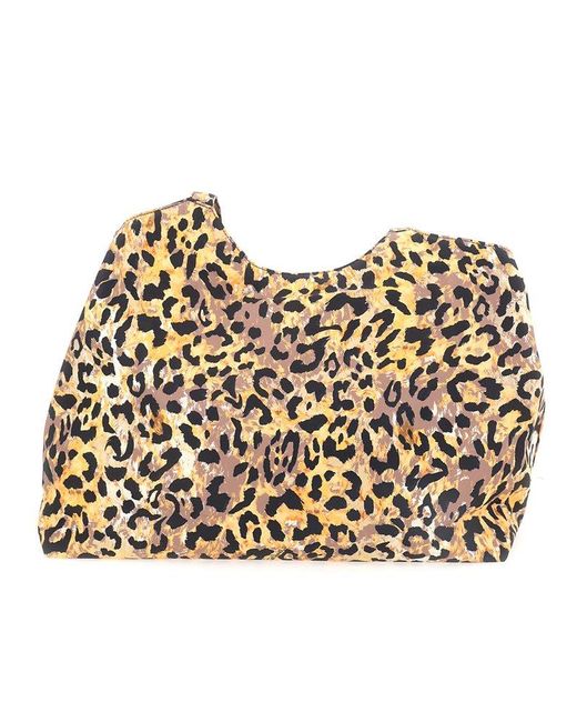 Just Cavalli Black Leopard Print Shoulder Bag