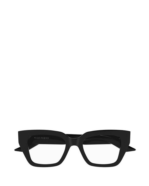 Alexander McQueen Black Square Frame Glasses