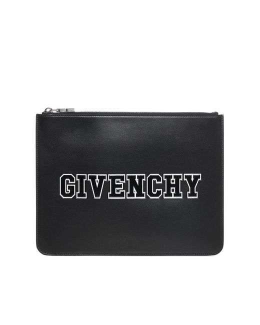 Givenchy Logo Detailed Zipped Pouch in Black for Men | Lyst