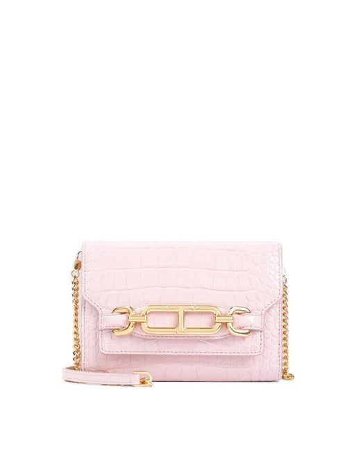 Tom Ford Pink Embossed Mini Shoulder Bag